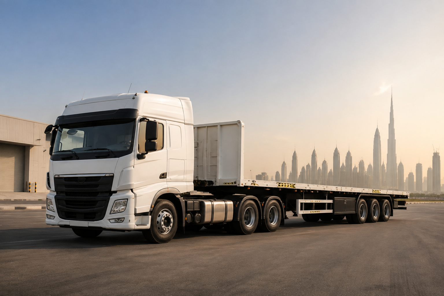 40 feet trailer transport in Dubai for large commercial cargo