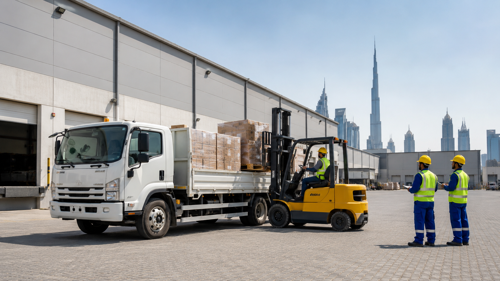Commercial cargo transport Dubai supporting construction and industrial operations