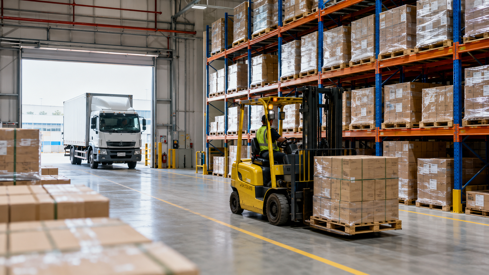 Warehouse stock transfer and distribution transport in Dubai