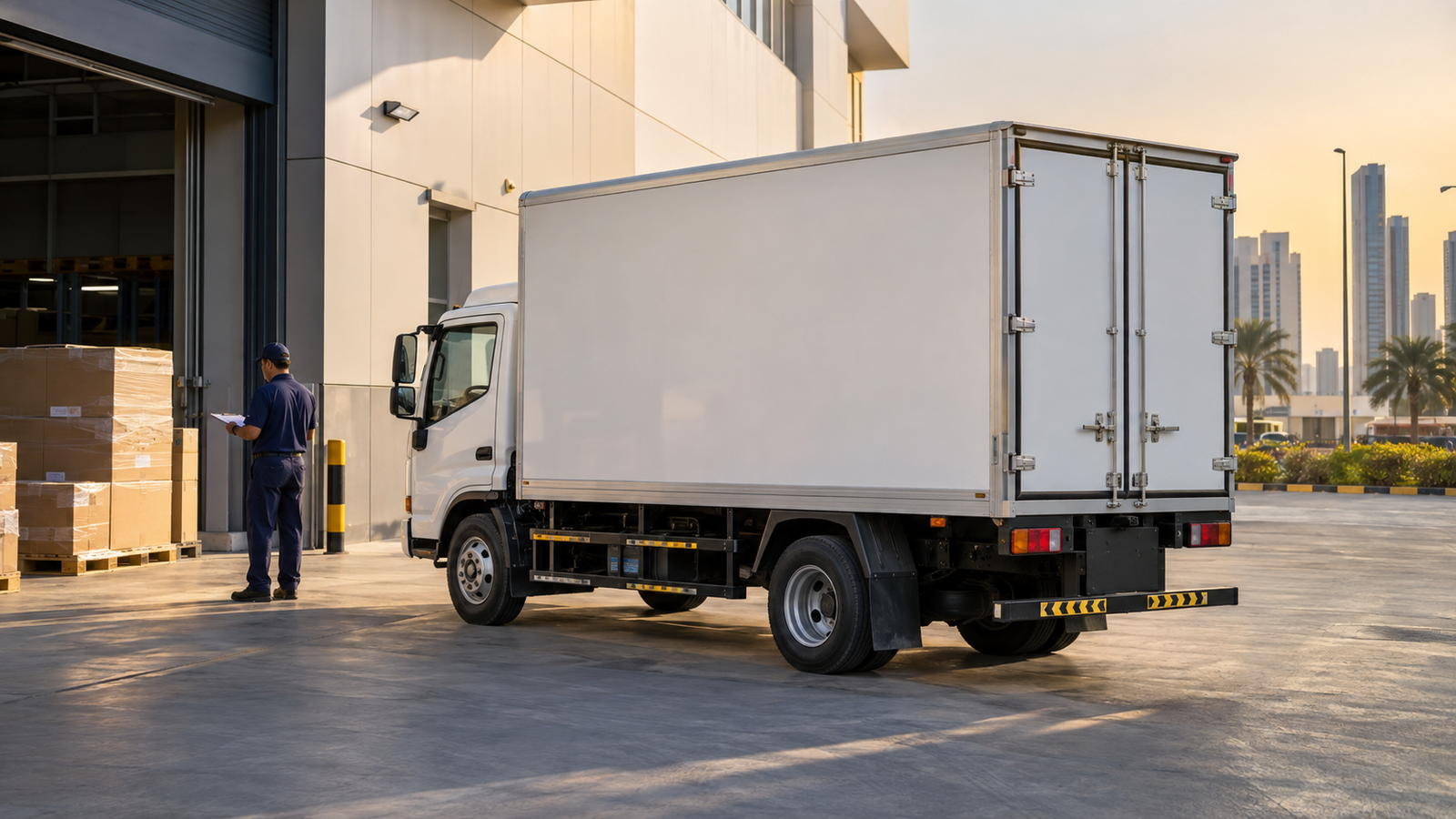 Box pickup commercial delivery service in Dubai